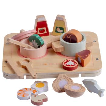 JC Toys/Berenguer - Parfait - Wood 16 Piece Kitchen Chef Set - Accessoire